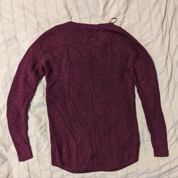 2 Maternity XS Knit Sweaters with tinsel thread - Picture 6 of 7